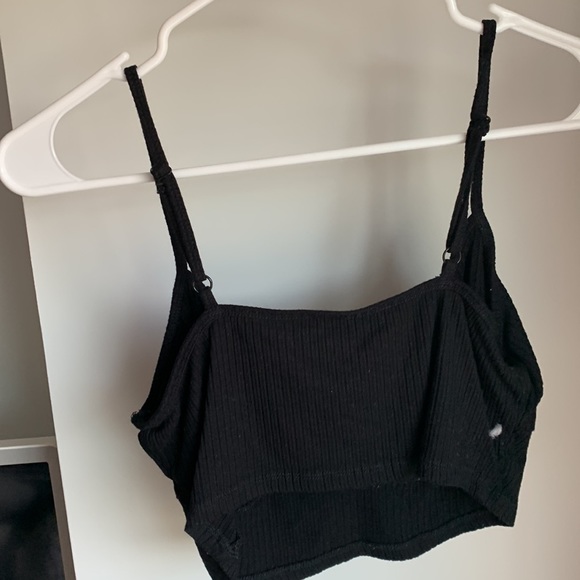 Medium Black ASOS tank crop top - Picture 2 of 2